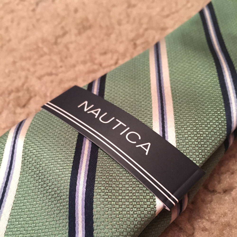 Nautica Green Striped Tie